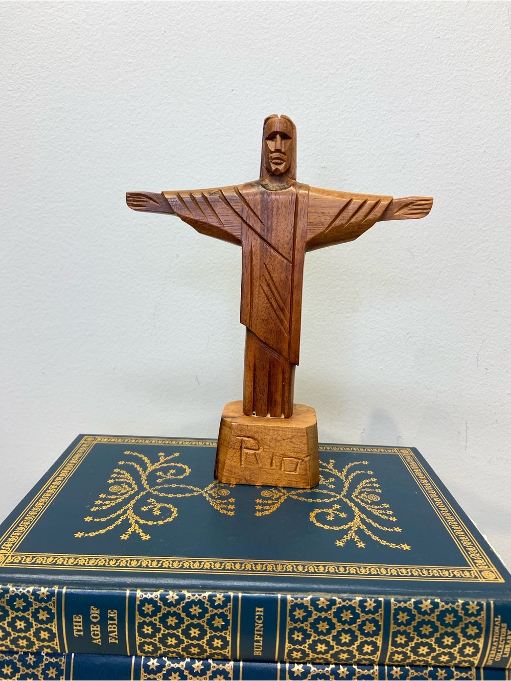 Christ The Redeemer Carved Wooden Figure 70’s Rio Brazil Wood Statue 7.5” Tall